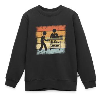 Librarian - Kids Premium Organic Sweatshirt - black - Front - AI Model Kid Female (0cm)