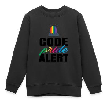 Code Pride Alert Bisexual Lesbian Love Asexual Tra - Kinder Premium Organic Sweatshirt - Schwarz - Vorne - AI Model Kid Female (0cm)