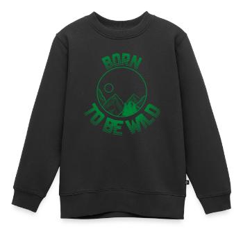 Born Wild Outdoor Adventure - Sweat Premium enfant bio - noir - Devant - AI Model Kid Female (0cm)