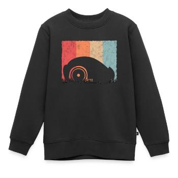 Mähroboter Retro Rasenroboter Vintage - Kinder Premium Organic Sweatshirt - Schwarz - Vorne - AI Model Kid Female (0cm)