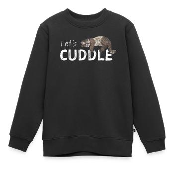 Furet Ferret Otter Chemise câline - Sweat Premium enfant bio - noir - Devant - AI Model Kid Female (0cm)