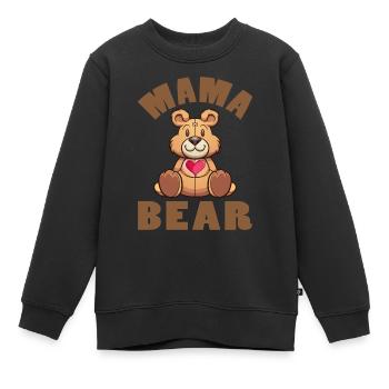 Mama Bear - Kinder Premium Organic Sweatshirt - Schwarz - Vorne - AI Model Kid Female (0cm)