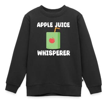 Chuchoteur de jus de pomme - Sweat Premium enfant bio - noir - Devant - AI Model Kid Female (0cm)