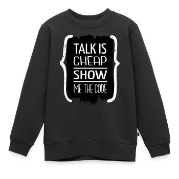 infirmière informatique fille étudiante en informatique - Sweat Premium enfant bio - noir - Devant - AI Model Kid Female (0cm)