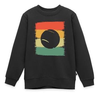 Tennis Tennisball - Kinder Premium Organic Sweatshirt - Schwarz - Vorne - AI Model Kid Female (0cm)