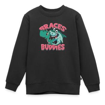 Dentiste Orthodontiste Appareils dentaires Buddies - - Sweat Premium enfant bio - noir - Devant - AI Model Kid Female (0cm)