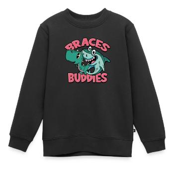 Dentiste Orthodontiste Appareils dentaires Buddies - - Sweat Premium enfant bio - noir - Devant - AI Model Kid Female (0cm)