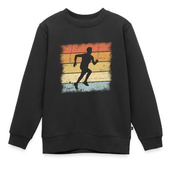Jogging Outfit - Kinder Premium Organic Sweatshirt - Schwarz - Vorne - AI Model Kid Female (0cm)