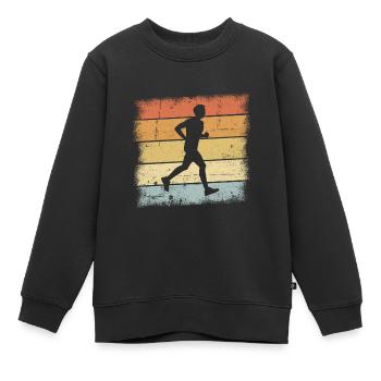 Joggen Sunset - Kinder Premium Organic Sweatshirt - Schwarz - Vorne - AI Model Kid Female (0cm)