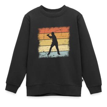 Golf Sunset - Kinder Premium Organic Sweatshirt - Schwarz - Vorne - AI Model Kid Female (0cm)