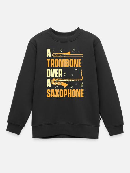 Posaune - Kinder Premium Organic Sweatshirt - Schwarz