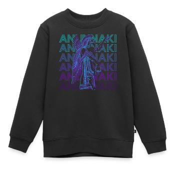 Anunnaki Sumerischer Gott Antike Gottheit Retro Ge - Kinder Premium Organic Sweatshirt - Schwarz - Vorne - AI Model Kid Female (0cm)