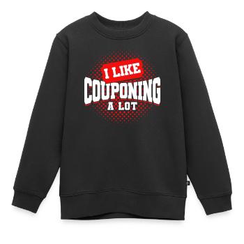 Coupon Shopper Discount Couponer Vente à prix réduit - Sweat Premium enfant bio - noir - Devant - AI Model Kid Female (0cm)