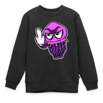 Méduse méduse du majeur Méduse - Sweat Premium enfant bio - noir - Devant - AI Model Kid Female (0cm)