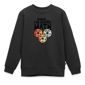 Shhh Ich mache Mathe Funny Weight Lifting - - Kinder Premium Organic Sweatshirt - Schwarz - Vorne - AI Model Kid Female (0cm)