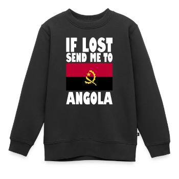 Drapeau de l’Angola - Sweat Premium enfant bio - noir - Devant - AI Model Kid Female (0cm)