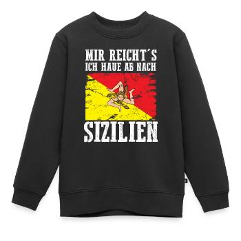 Sicilia Sizilien Sizilianer - Kinder Premium Organic Sweatshirt - Schwarz - Vorne - AI Model Kid Female (0cm)