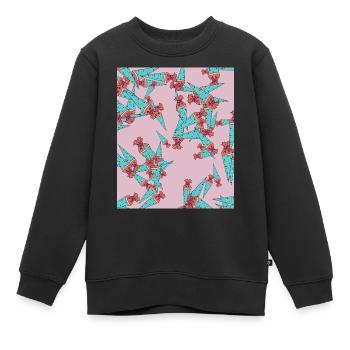 Sac de sucre premier jour d’école - Sweat Premium enfant bio - noir - Devant - AI Model Kid Female (0cm)