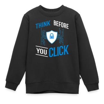 Cyber Security Information Computer Sicherheit - Kinder Premium Organic Sweatshirt - Schwarz - Vorne - AI Model Kid Female (0cm)
