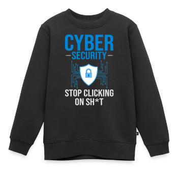 Cyber Security Information Computer Sicherheit - Kinder Premium Organic Sweatshirt - Schwarz - Vorne - AI Model Kid Female (0cm)