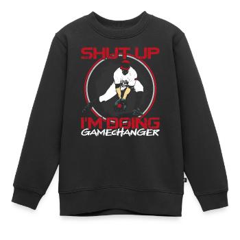 Baseball Fan Vintage Shut Up I'm - Kinder Premium Organic Sweatshirt - Schwarz - Vorne - AI Model Kid Female (0cm)