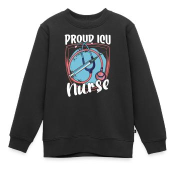 Fière infirmière en soins intensifs Soins intensifs - Sweat Premium enfant bio - noir - Devant - AI Model Kid Female (0cm)