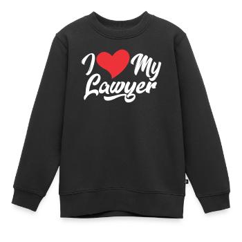 J’adore Mon avocat Avocat Avocat Avocat - Sweat Premium enfant bio - noir - Devant - AI Model Kid Female (0cm)
