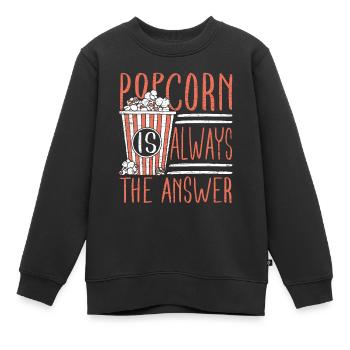 Popcorn Filmliebhaber Kino - Kinder Premium Organic Sweatshirt - Schwarz - Vorne - AI Model Kid Female (0cm)