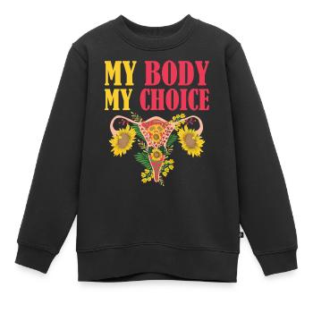 Frauen Abtreibung Feminismus Gleichberechtigung - Kinder Premium Organic Sweatshirt - Schwarz - Vorne - AI Model Kid Female (0cm)