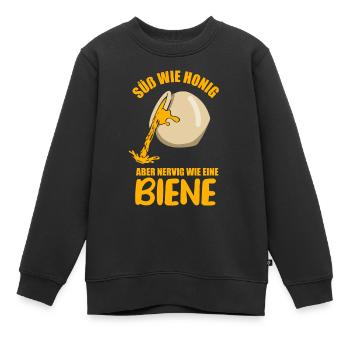Süß wie Honig nervig wie eine Biene - Kinder Premium Organic Sweatshirt - Schwarz - Vorne - AI Model Kid Female (0cm)