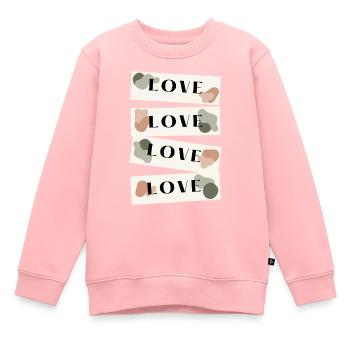 LIEBE - Kinder Premium Organic Sweatshirt - Rosa - Vorne - AI Model Kid Female (0cm)