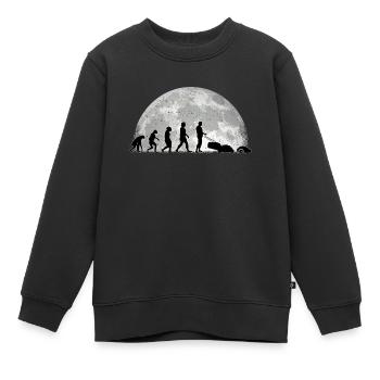 Mähroboter Evolution Mond Rasenroboter - Kinder Premium Organic Sweatshirt - Schwarz - Vorne - AI Model Kid Female (0cm)
