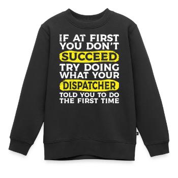Transitaire Spedition Speditionskaufmann Dispo - Sweat Premium enfant bio - noir - Devant - AI Model Kid Female (0cm)