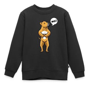Tosa Chien de combat Chien Tosa Chien Têtu - Sweat Premium enfant bio - noir - Devant - AI Model Kid Female (0cm)