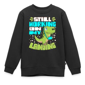 Bras cassé Bras cassé - Sweat Premium enfant bio - noir - Devant - AI Model Kid Female (0cm)