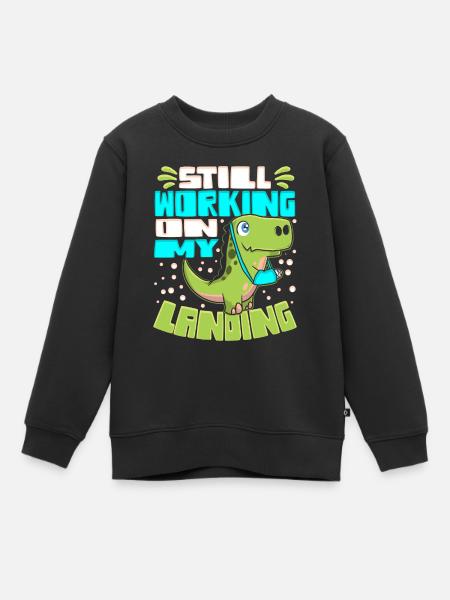 Arm Gebrochen Gebrochener Arm - Kinder Premium Organic Sweatshirt - Schwarz