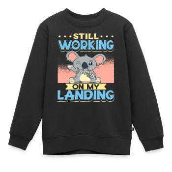 Bras cassé Bras cassé - Sweat Premium enfant bio - noir - Devant - AI Model Kid Female (0cm)