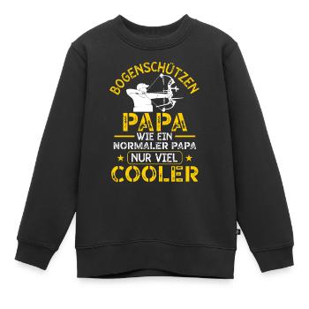 Bogenschützen Papa Bogenschießen - Kinder Premium Organic Sweatshirt - Schwarz - Vorne - AI Model Kid Female (0cm)