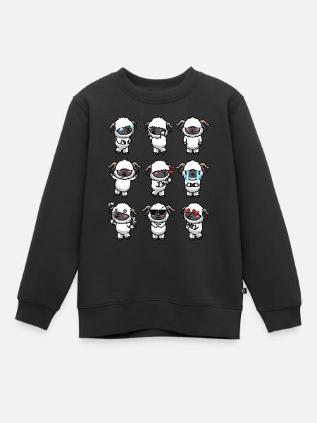 Walliser Schwarznasenschaf Schafe - Kinder Premium Organic Sweatshirt - Schwarz