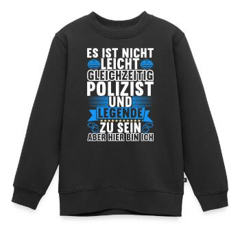 Polizei Polizist - Kinder Premium Organic Sweatshirt - Schwarz - Vorne - AI Model Kid Female (0cm)