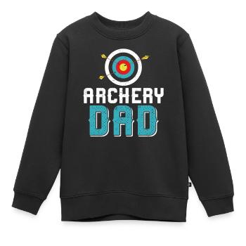 Archer Archer Archer Papa Père - Sweat Premium enfant bio - noir - Devant - AI Model Kid Female (0cm)
