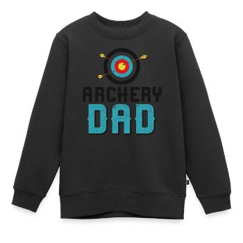 Archer Archer Archer Papa Père - Sweat Premium enfant bio - noir - Devant - AI Model Kid Female (0cm)
