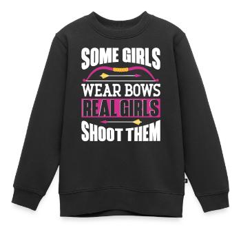 Tir à l’arc Archer Fille Quelques Filles - Sweat Premium enfant bio - noir - Devant - AI Model Kid Female (0cm)