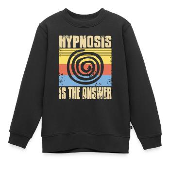L’hypnose est la réponse - Sweat Premium enfant bio - noir - Devant - AI Model Kid Female (0cm)
