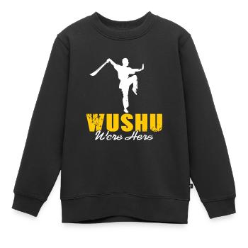 Wushu war hier - Kinder Premium Organic Sweatshirt - Schwarz - Vorne - AI Model Kid Female (0cm)