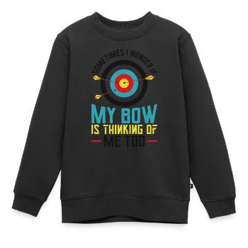 Archery Bow Archer Vintage Target - Kinder Premium Organic Sweatshirt - Schwarz - Vorne - AI Model Kid Female (0cm)