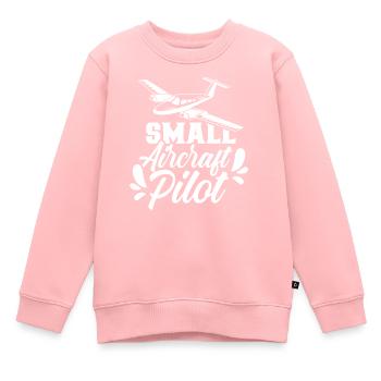 Pilote d’un petit avion à réaction - Sweat Premium enfant bio - rose - Devant - AI Model Kid Female (0cm)