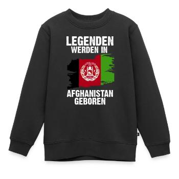 Afghanistan Afghane Afghanisches - Kinder Premium Organic Sweatshirt - Schwarz - Vorne - AI Model Kid Female (0cm)