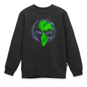 Alien Geschenk Außerirdische Ufo Area 51 Sci-fi - Kinder Premium Organic Sweatshirt - Schwarz - Vorne - AI Model Kid Female (0cm)