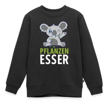 Pflanzenfresser Koalabär Eukalyptus Koala - Kinder Premium Organic Sweatshirt - Schwarz - Vorne - AI Model Kid Female (0cm)